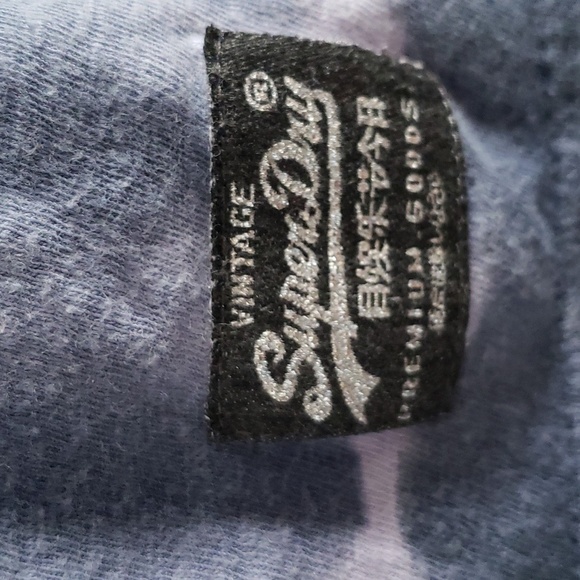 Superdry Gray & White Tie Dyed Racerback Vest Tank with Sequin Pocket SZ M - Picture 5 of 10